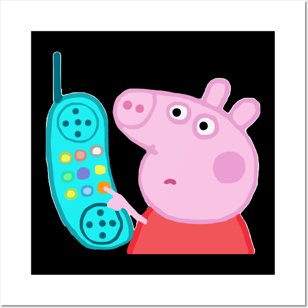 Pepa pig phone Wall Art by senart